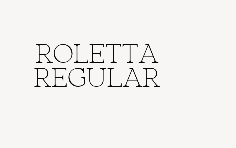 Roletta Regular Font