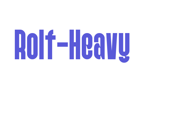 Rolf-Heavy Font