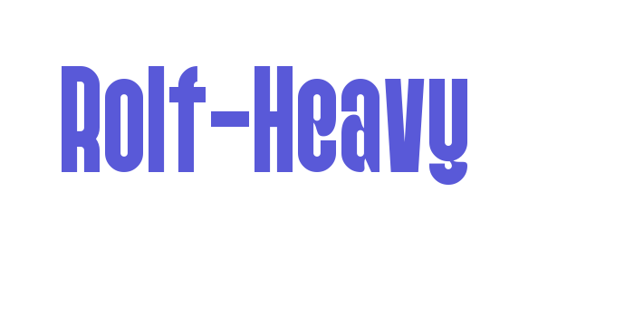 Rolf-Heavy Font Download