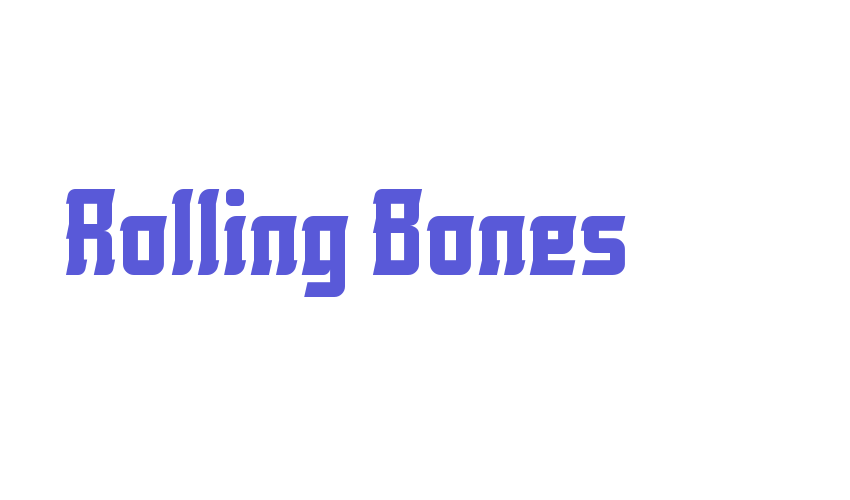 Rolling Bones Font