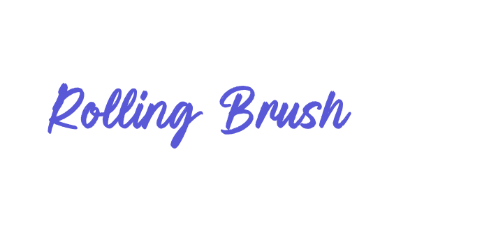 Rolling Brush Font