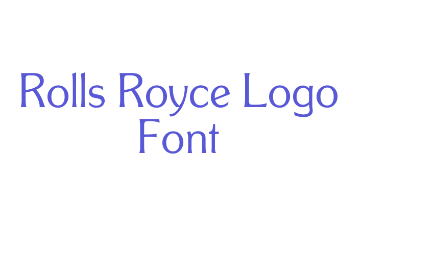 Rolls Royce Logo Font Font Download