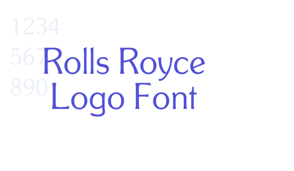 Rolls Royce Logo Font font download