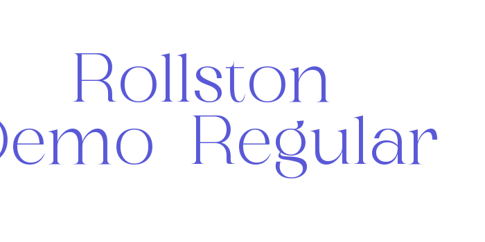 Rollston Demo-Regular Font