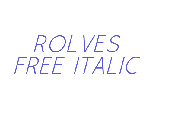 Rolves Free Italic Font