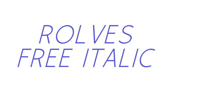 Download Rolves Free Italic Font