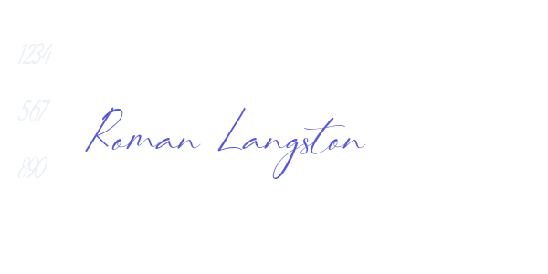 Roman Langston font free