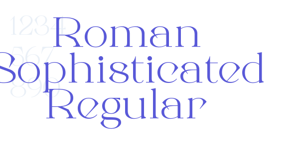 Roman Sophisticated Regular font