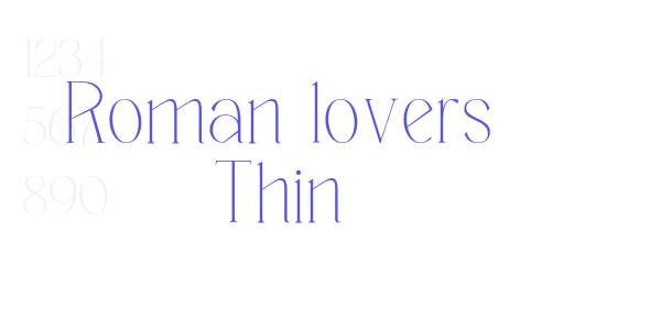 Roman lovers Thin font free