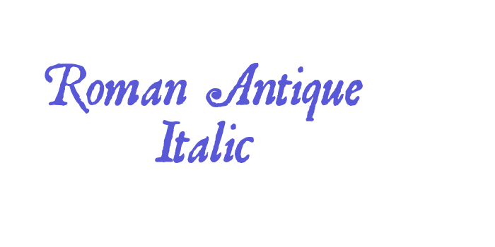 Roman Antique Italic Font Download