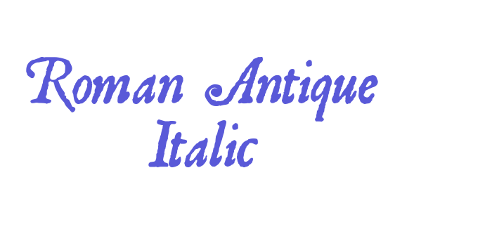 Roman Antique Italic Font