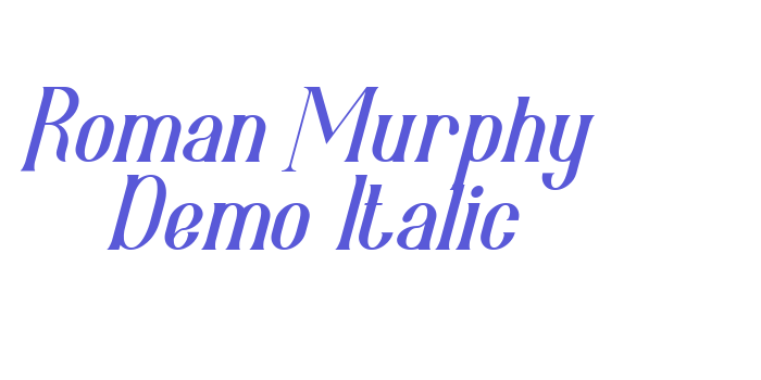 Roman Murphy Demo Italic Font Download