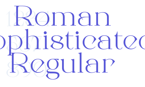 Roman Sophisticated Regular Font Download