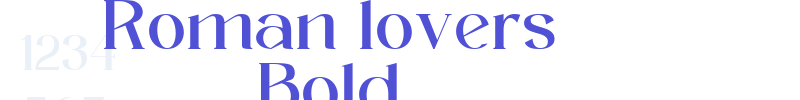 Roman lovers Bold-font