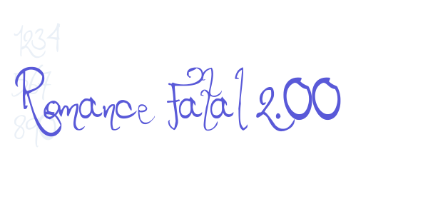 Romance Fatal 2.00 font free