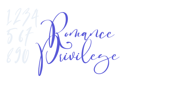 Romance Privilege font