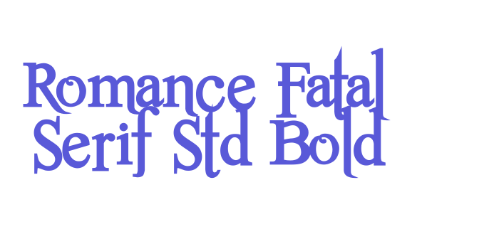 Romance Fatal Serif Std Bold Font Download