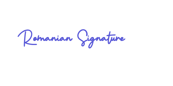 Romanian Signature font free