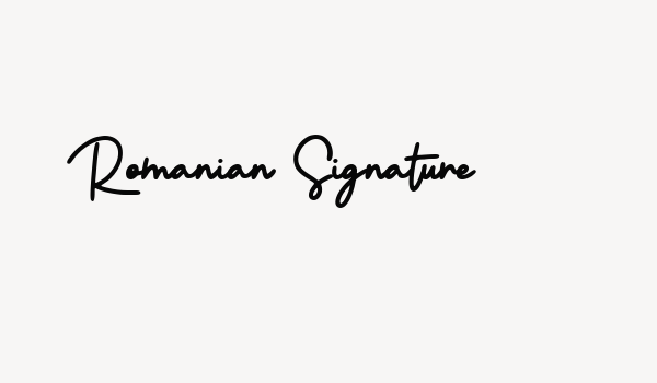 Romanian Signature Font