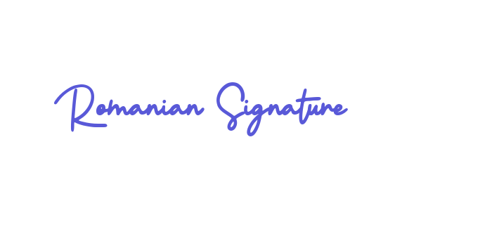 Romanian Signature Font Download