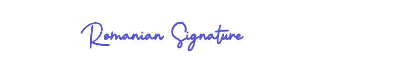 Romanian Signature-related font