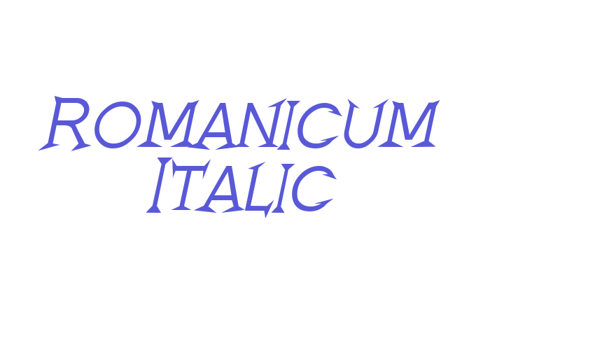 Romanicum Italic Font Download