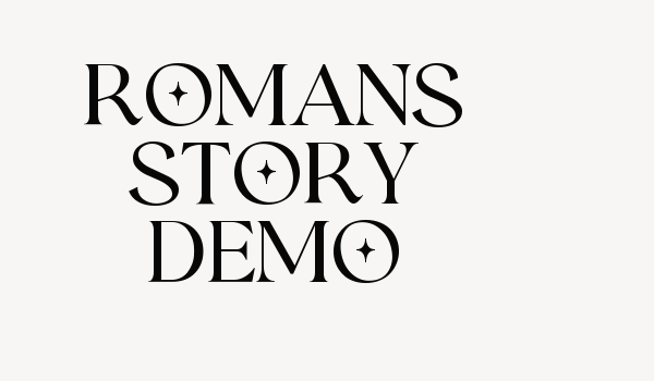 Romans Story Demo Font