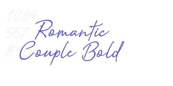 Romantic Couple Bold font