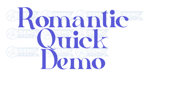 Romantic Quick Demo font free