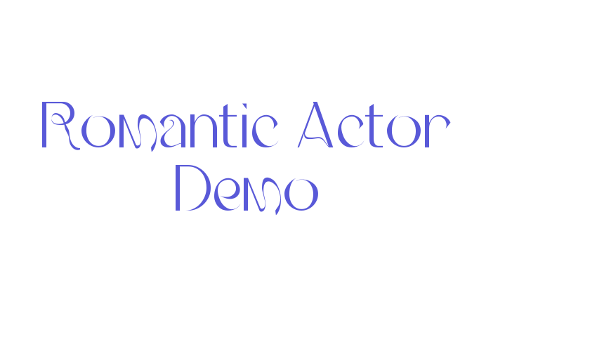 Romantic Actor Demo Font Download