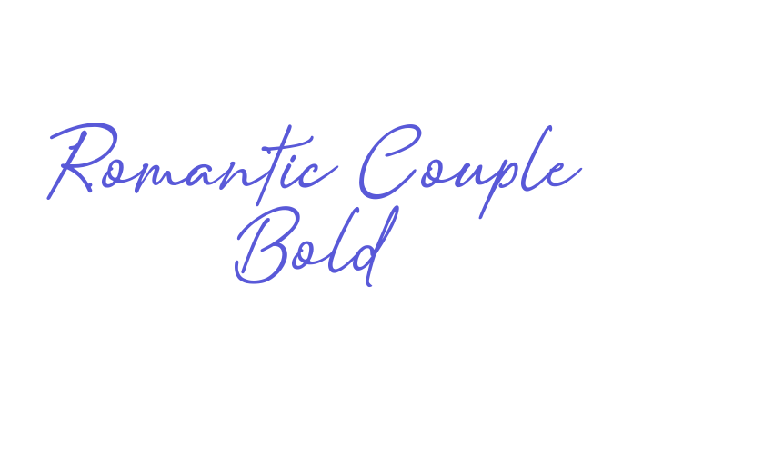 Romantic Couple Bold Font Download