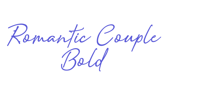 Romantic Couple Bold Font Download