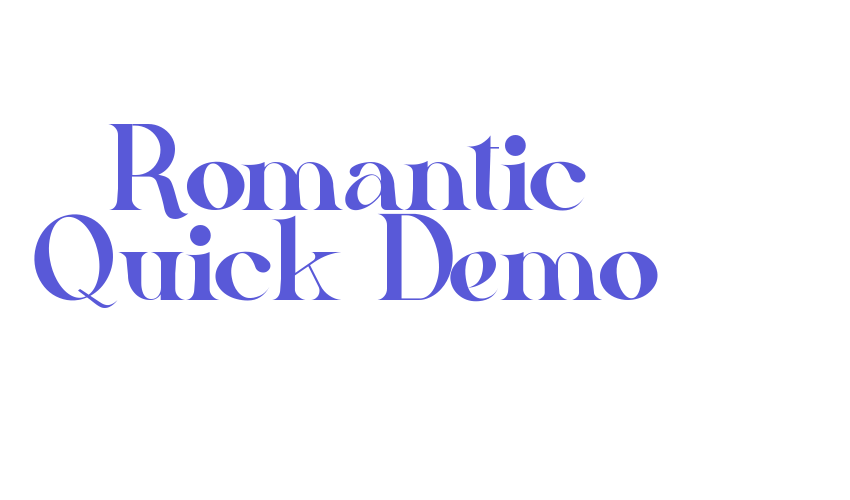 Romantic Quick Demo Font Download