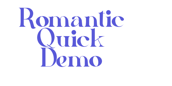 Romantic Quick Demo Font Download