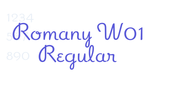 Romany W01 Regular font free