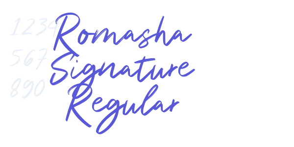 Romasha Signature Regular font free