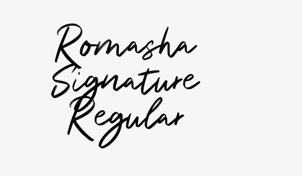 Romasha Signature Regular Font