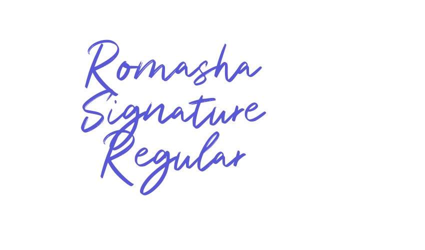 Romasha Signature Regular Font Download