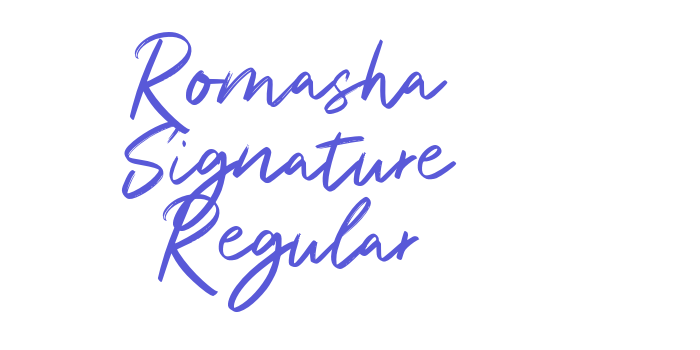 Romasha Signature Regular Font Download