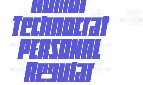 Rombi Technocrat PERSONAL Regular Font