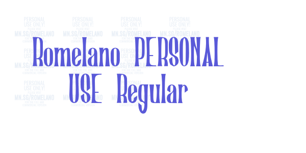 Romelano PERSONAL USE Regular font free