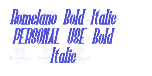Romelano Bold Italic PERSONAL USE Bold Italic-font-download