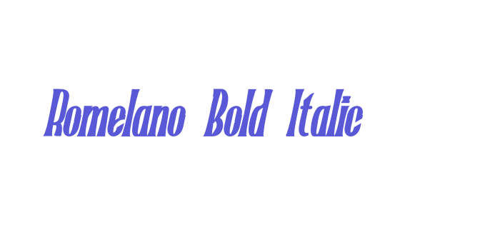 Romelano Bold Italic Font Download