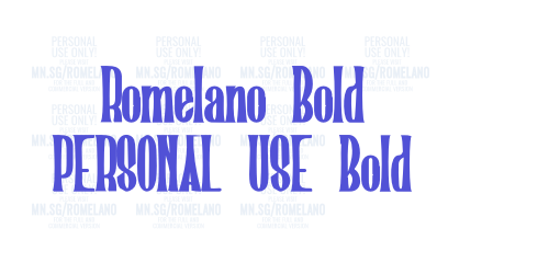 Romelano Bold PERSONAL USE Bold-font-download