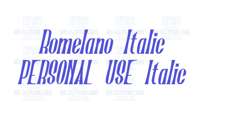 Romelano Italic PERSONAL USE Italic-font-download