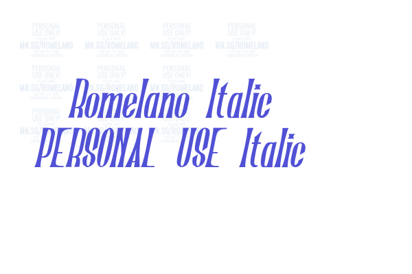 Romelano Italic PERSONAL USE Italic