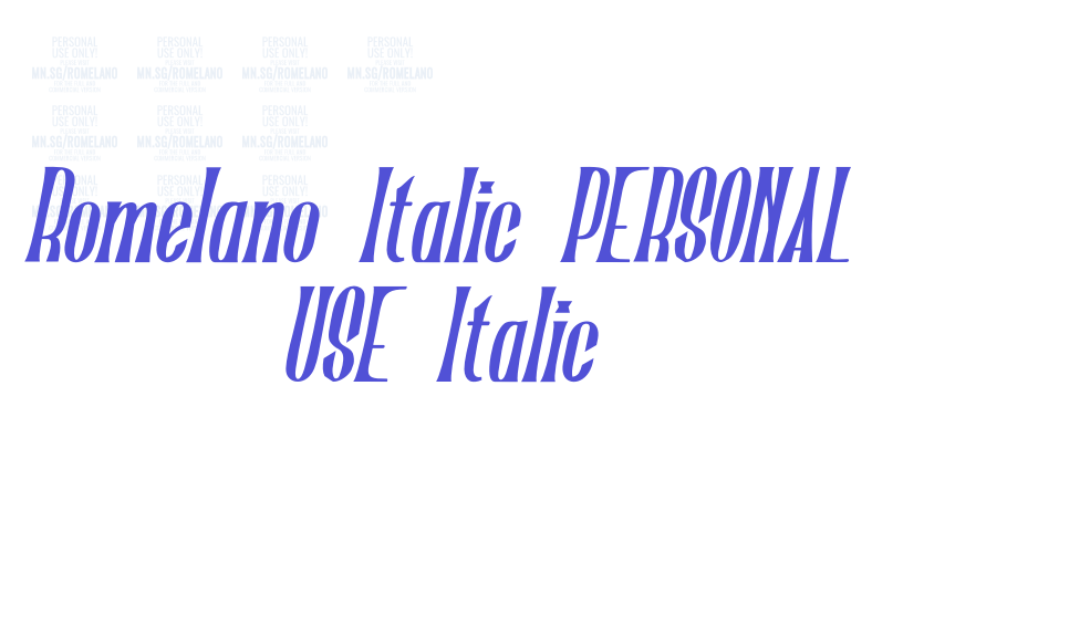 Romelano Italic PERSONAL USE Italic-font-download