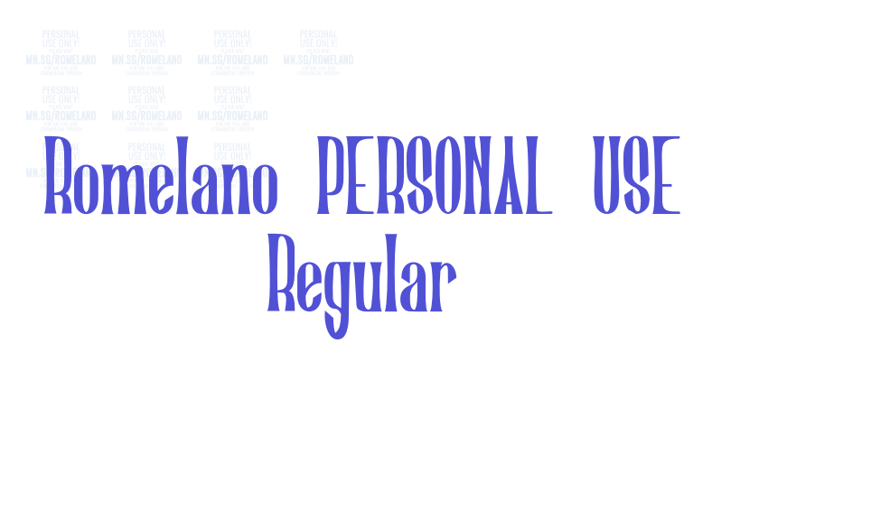 Romelano PERSONAL USE Regular-font-download