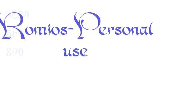 Romios-Personal use font free