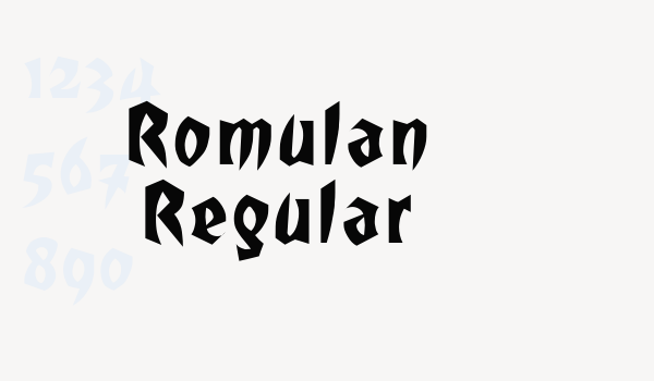 Romulan Regular Font